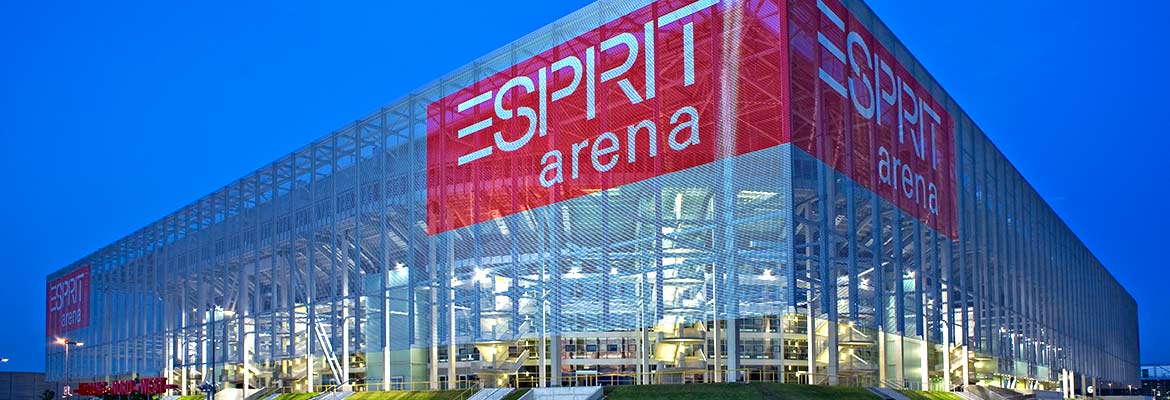 Die ESPRIT Arena in Düsseldorf ist eine Referenz der ABH Stromschienen GmbH aus Duisburg